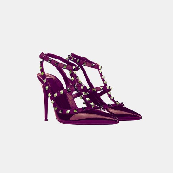 Stumped Heel Stiletto - Crimson